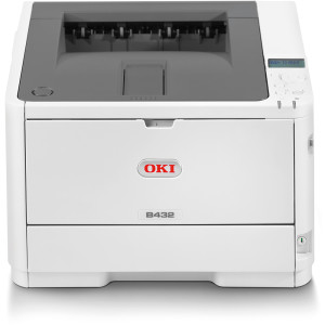 OKI-B432dn-Duplex-Network-Black-And-White-Laser-Printer-Front